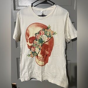 Floral Skull Graphic Tee